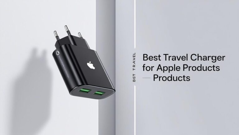 there is apple charger in image with text Best Travel Charger for Apple Products